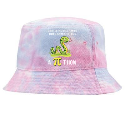 Funny Math Humor Celebrate Pi Day March 14 Python Pi Cute Gift Tie-Dyed Bucket Hat