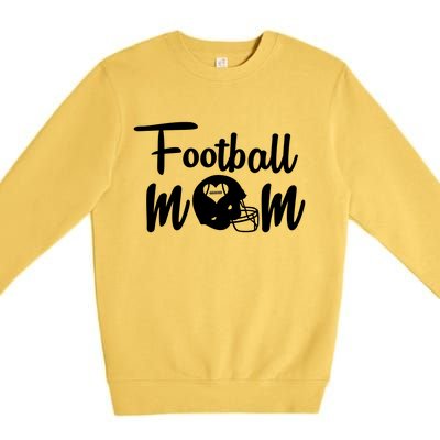 Football Mom Heart Cute Helmet Premium Crewneck Sweatshirt