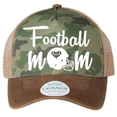 Football Mom Heart Cute Helmet Legacy Tie Dye Trucker Hat