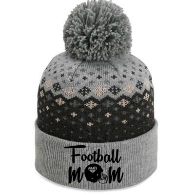 Football Mom Heart Cute Helmet The Baniff Cuffed Pom Beanie