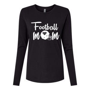 Football Mom Heart Cute Helmet Womens Cotton Relaxed Long Sleeve T-Shirt