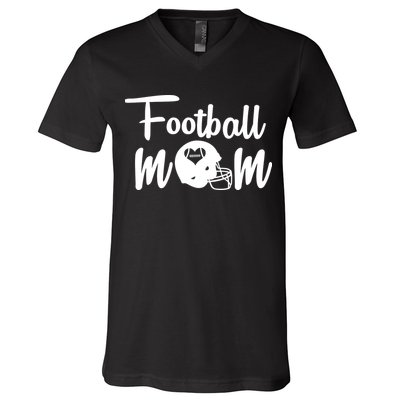 Football Mom Heart Cute Helmet V-Neck T-Shirt