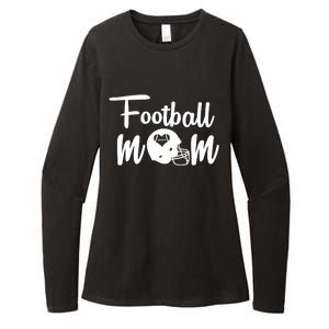 Football Mom Heart Cute Helmet Womens CVC Long Sleeve Shirt