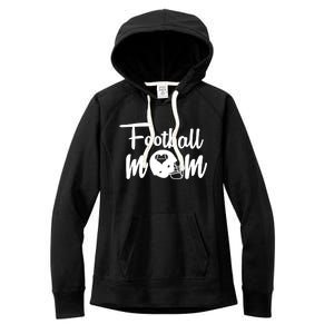 Football Mom Heart Cute Helmet Women's Fleece Hoodie