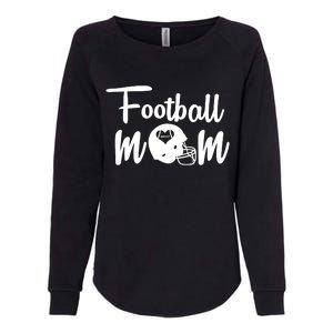 Football Mom Heart Cute Helmet Womens California Wash Sweatshirt