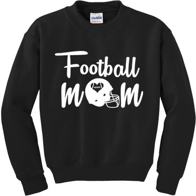 Football Mom Heart Cute Helmet Kids Sweatshirt