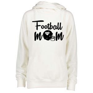 Football Mom Heart Cute Helmet Womens Funnel Neck Pullover Hood