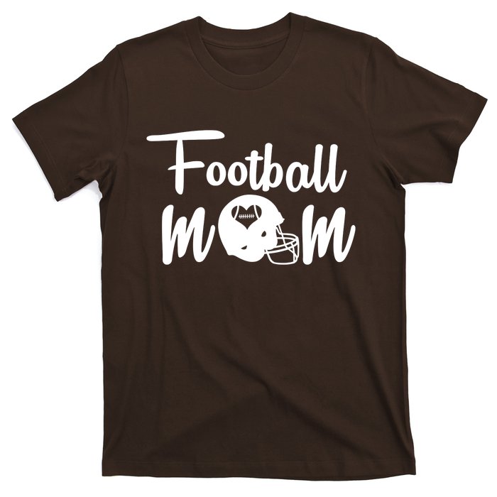 Football Mom Heart Cute Helmet T-Shirt