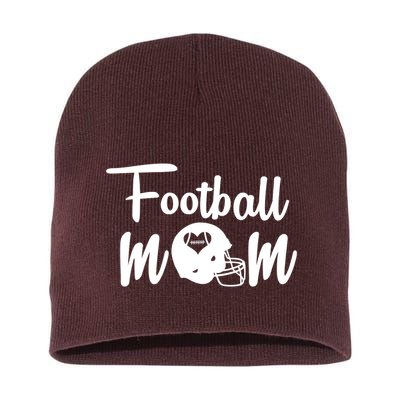 Football Mom Heart Cute Helmet Short Acrylic Beanie