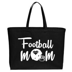 Football Mom Heart Cute Helmet Cotton Canvas Jumbo Tote