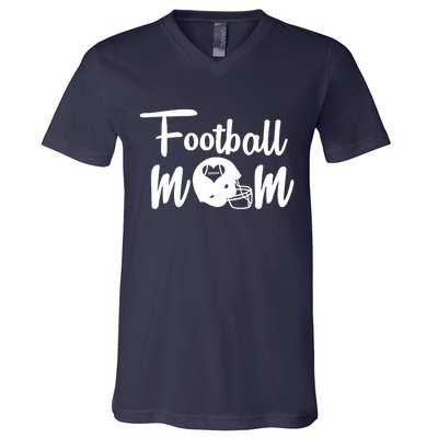 Football Mom Heart Cute Helmet V-Neck T-Shirt