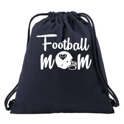 Football Mom Heart Cute Helmet Drawstring Bag