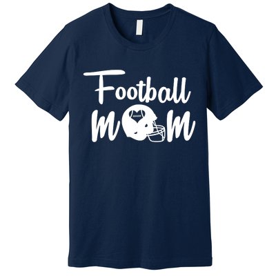 Football Mom Heart Cute Helmet Premium T-Shirt