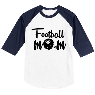 Football Mom Heart Cute Helmet Baseball Sleeve Shirt