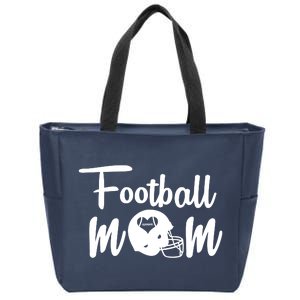 Football Mom Heart Cute Helmet Zip Tote Bag