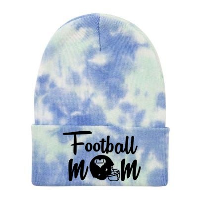 Football Mom Heart Cute Helmet Tie Dye 12in Knit Beanie