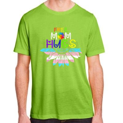 Free Mom Hugs Lgbt Lgbtq Pride Rainbow Sunflower Great Gift Adult ChromaSoft Performance T-Shirt