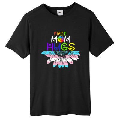 Free Mom Hugs Lgbt Lgbtq Pride Rainbow Sunflower Great Gift Tall Fusion ChromaSoft Performance T-Shirt