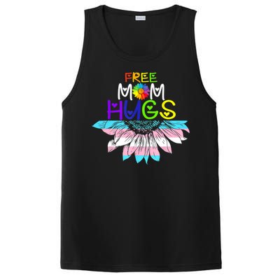 Free Mom Hugs Lgbt Lgbtq Pride Rainbow Sunflower Great Gift PosiCharge Competitor Tank