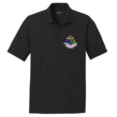 Free Mom Hugs Lgbt Lgbtq Pride Rainbow Sunflower Great Gift PosiCharge RacerMesh Polo