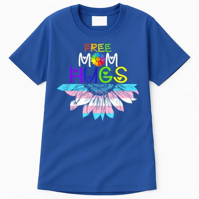 Free Mom Hugs Lgbt Lgbtq Pride Rainbow Sunflower Great Gift Tall T-Shirt