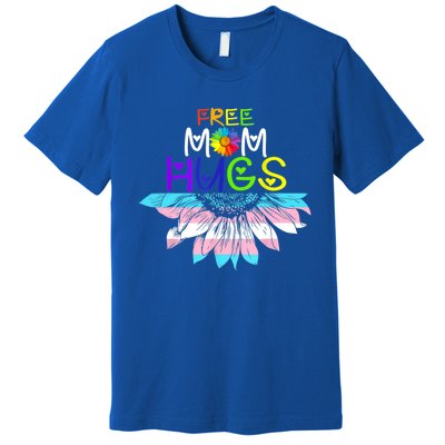 Free Mom Hugs Lgbt Lgbtq Pride Rainbow Sunflower Great Gift Premium T-Shirt