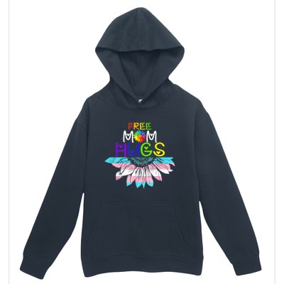 Free Mom Hugs Lgbt Lgbtq Pride Rainbow Sunflower Great Gift Urban Pullover Hoodie