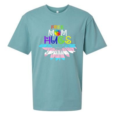 Free Mom Hugs Lgbt Lgbtq Pride Rainbow Sunflower Great Gift Sueded Cloud Jersey T-Shirt