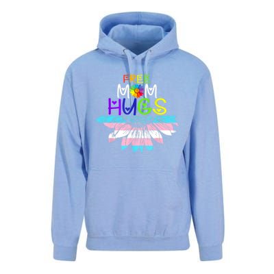 Free Mom Hugs Lgbt Lgbtq Pride Rainbow Sunflower Great Gift Unisex Surf Hoodie