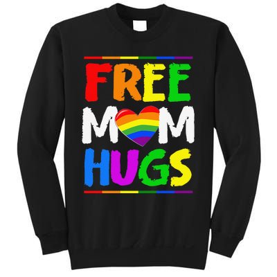 Free Mom Hugs LGBT LGBTQ Pride Month Rainbow Mom Support Sweatshirt