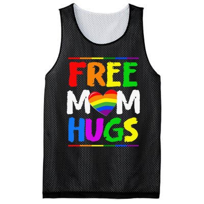 Free Mom Hugs LGBT LGBTQ Pride Month Rainbow Mom Support Mesh Reversible Basketball Jersey Tank