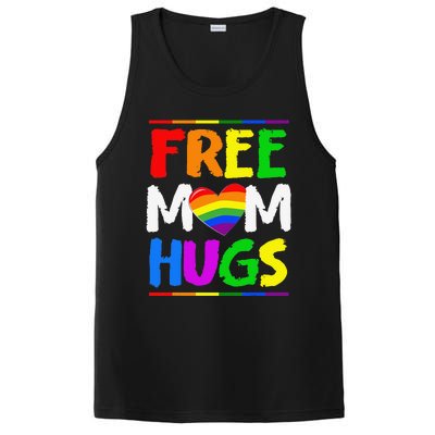 Free Mom Hugs LGBT LGBTQ Pride Month Rainbow Mom Support PosiCharge Competitor Tank