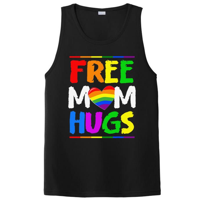 Free Mom Hugs LGBT LGBTQ Pride Month Rainbow Mom Support PosiCharge Competitor Tank