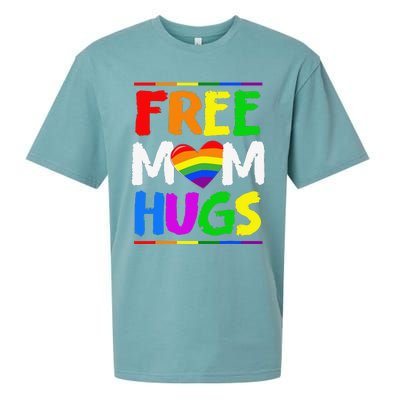 Free Mom Hugs LGBT LGBTQ Pride Month Rainbow Mom Support Sueded Cloud Jersey T-Shirt