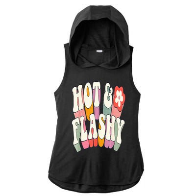 Funny Menopause hot flashes gift for Hot and Flashy Ladies PosiCharge Tri-Blend Wicking Draft Hoodie Tank