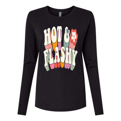 Funny Menopause hot flashes gift for Hot and Flashy Womens Cotton Relaxed Long Sleeve T-Shirt