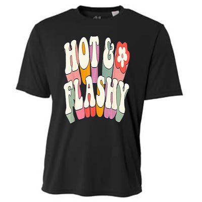 Funny Menopause hot flashes gift for Hot and Flashy Cooling Performance Crew T-Shirt