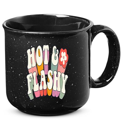 Funny Menopause hot flashes gift for Hot and Flashy 15oz Campfire Ceramic Mug