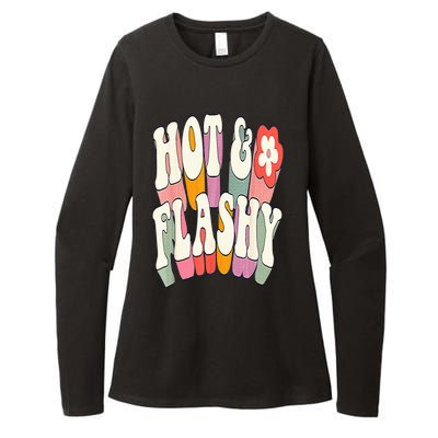 Funny Menopause hot flashes gift for Hot and Flashy Womens CVC Long Sleeve Shirt