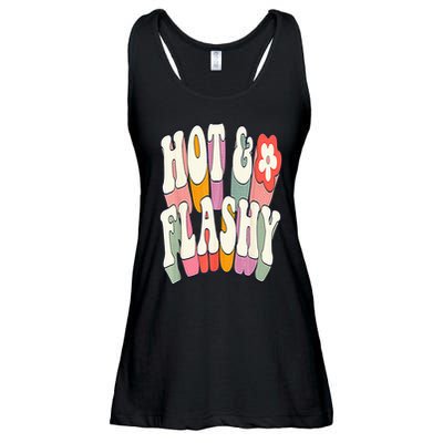 Funny Menopause hot flashes gift for Hot and Flashy Ladies Essential Flowy Tank