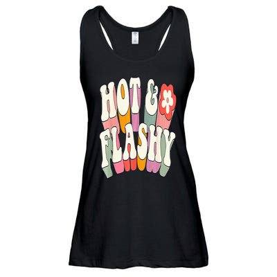 Funny Menopause hot flashes gift for Hot and Flashy Ladies Essential Flowy Tank