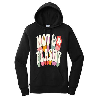 Funny Menopause hot flashes gift for Hot and Flashy Women's Pullover Hoodie