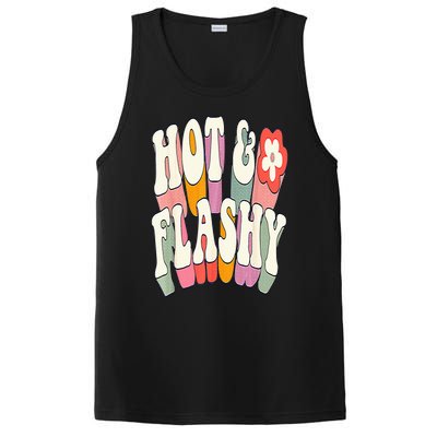 Funny Menopause hot flashes gift for Hot and Flashy PosiCharge Competitor Tank