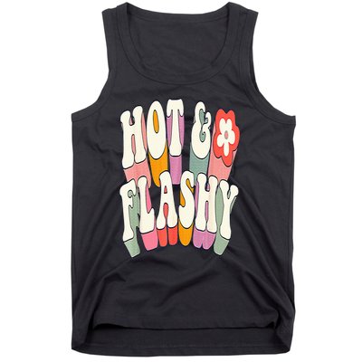 Funny Menopause hot flashes gift for Hot and Flashy Tank Top