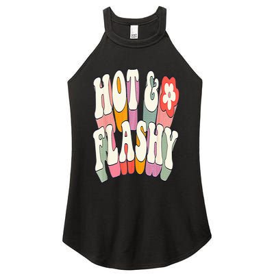 Funny Menopause hot flashes gift for Hot and Flashy Women's Perfect Tri Rocker Tank