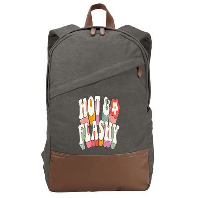 Funny Menopause hot flashes gift for Hot and Flashy Cotton Canvas Backpack