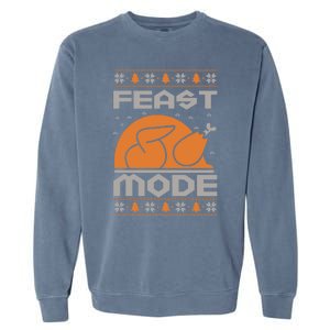 Feast Mode Holiday Thanksgiving Turkey Day Pilgrim Design Gift Garment-Dyed Sweatshirt