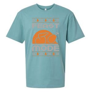 Feast Mode Holiday Thanksgiving Turkey Day Pilgrim Design Gift Sueded Cloud Jersey T-Shirt