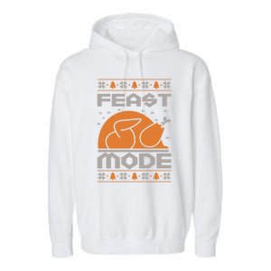 Feast Mode Holiday Thanksgiving Turkey Day Pilgrim Design Gift Garment-Dyed Fleece Hoodie