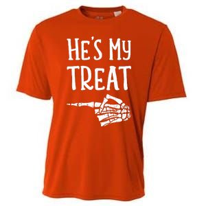 Funny matching he's my treat couples costume halloween hers Cooling Performance Crew T-Shirt